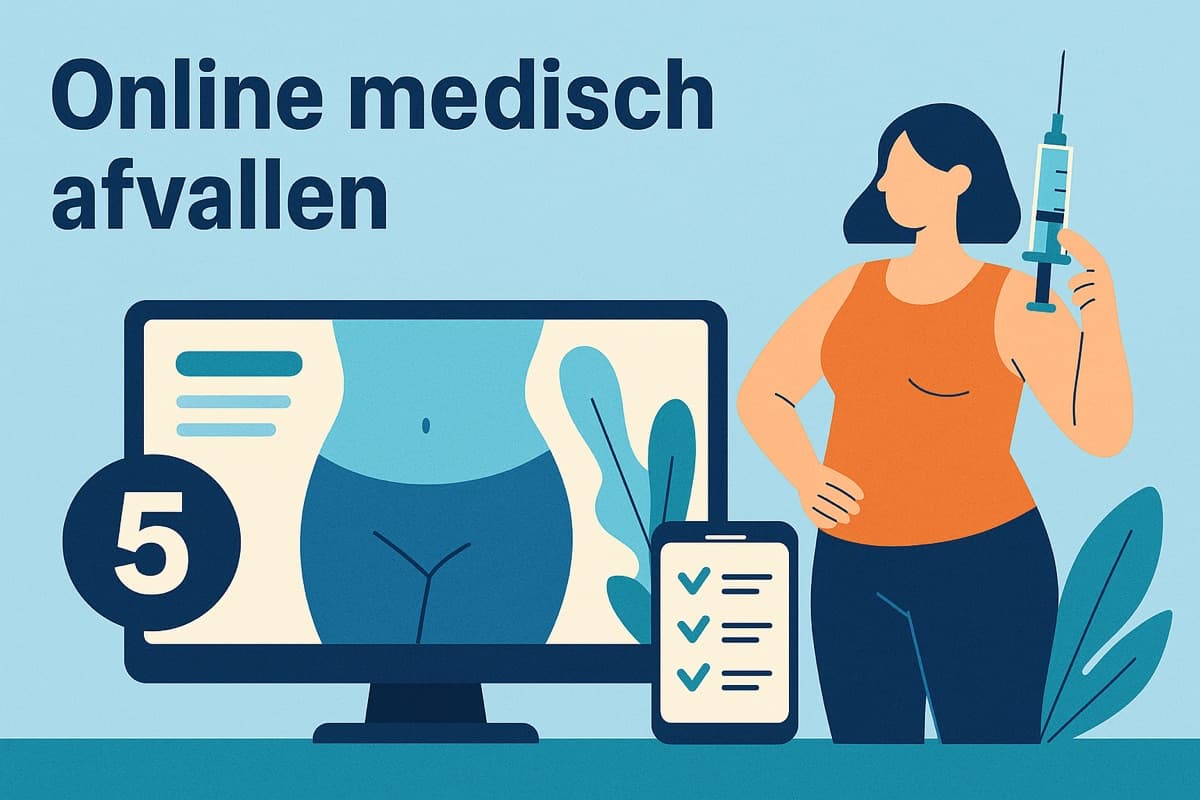 Top 5 digitale afvalklinieken in Nederland voor online afvallen met injecties